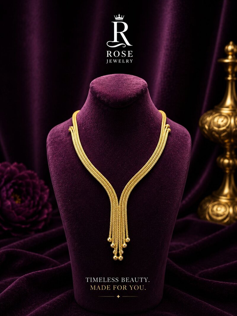 Golden Y-Drop Necklace